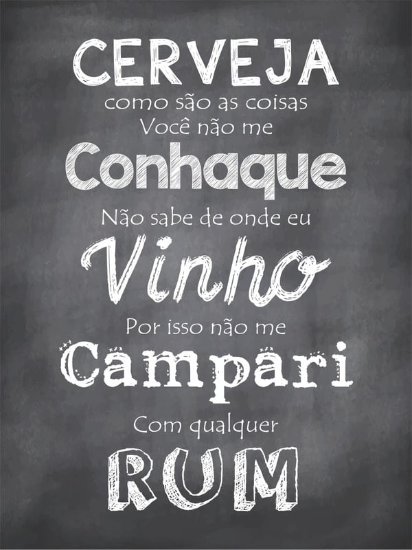 CERVEJA VINHO CONHAQUE