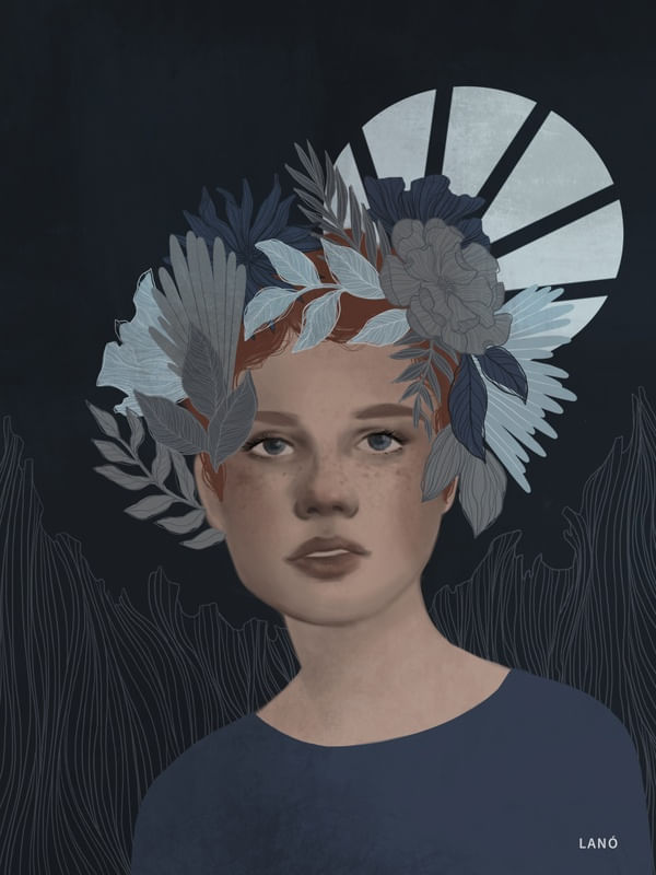 MULHER DE AZUL