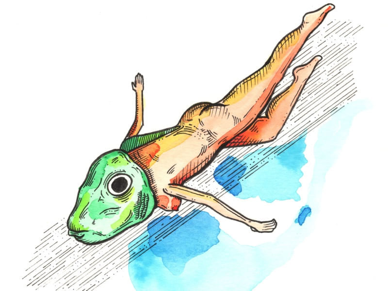 SEREIA INVERTIDA 2 - AQUARELA