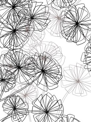 AUTOMATIC FLOWERS 1, MODERN FLORAL ILLUSTRATION