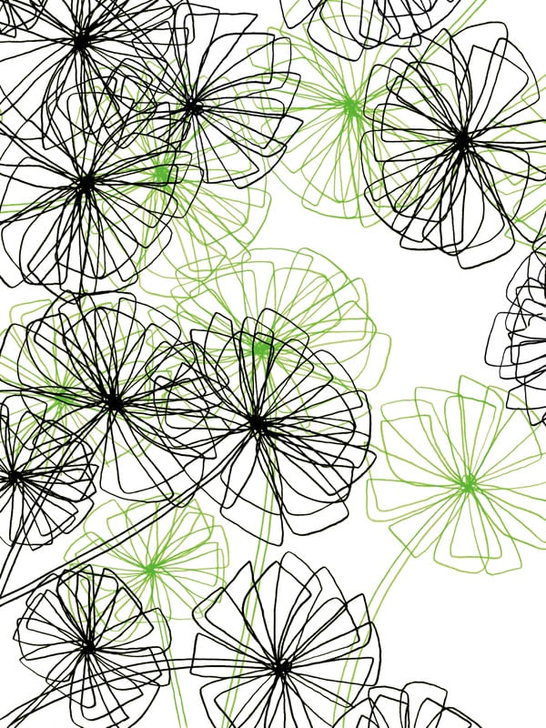 AUTOMATIC FLOWERS 2, MODERN FLORAL ILLUSTRATION