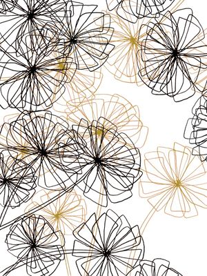 AUTOMATIC FLOWERS 3, MODERN FLORAL ILLUSTRATION