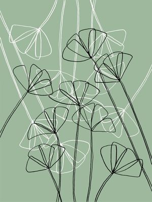 POPPIES 1, FLORAL MINIMALIST SKETCH