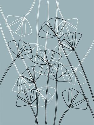 POPPIES 3, FLORAL MINIMALIST SKETCH
