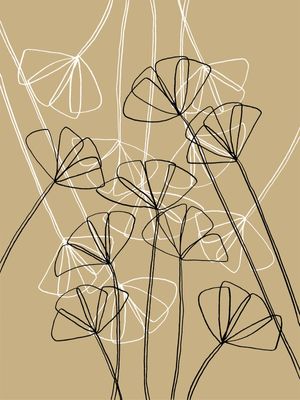 POPPIES 4, FLORAL MINIMALIST SKETCH