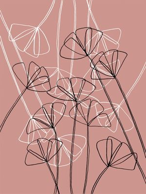 POPPIES 5, FLORAL MINIMALIST SKETCH