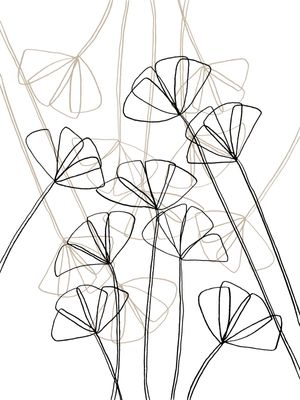 POPPIES 8, FLORAL MINIMALIST SKETCH