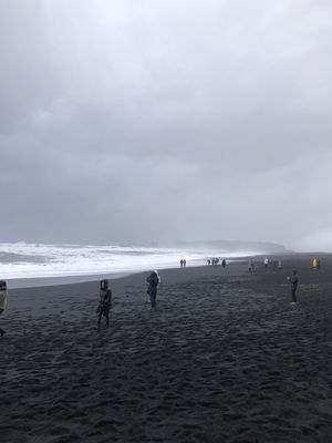 COLORFUL JACKETS AT BLACK SAND BEACH