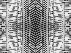 PADRÃO CALEIDOSCÓPICO DE SÃO PAULO FEITO DE FOTOGRAFIAS URBANAS