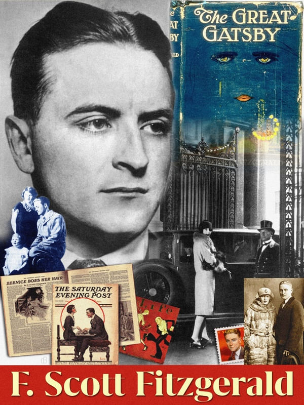 F. SCOTT FITZGERALD - COLAGEM SÉRIE ESCRITORES