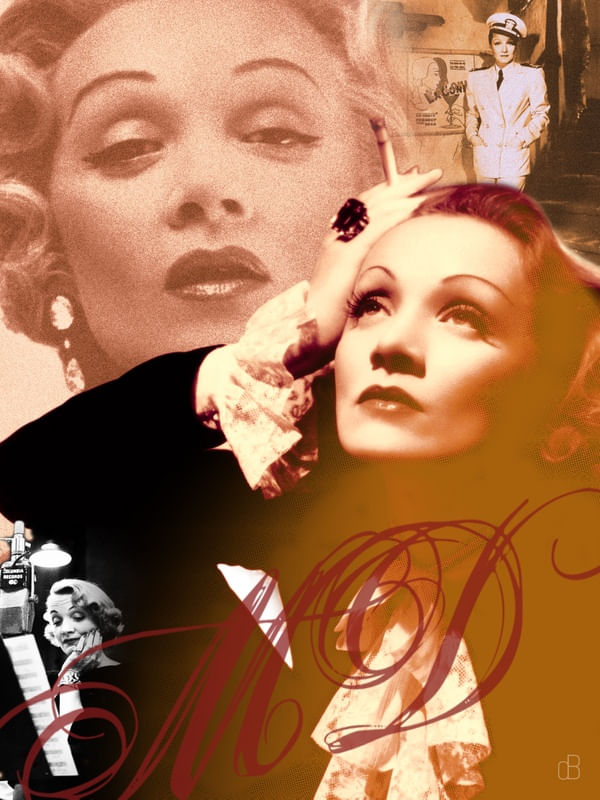 MARLENE DIETRICH - RETRATO COLAGEM 3