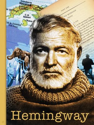 ERNST HEMINGWAY - RETRATO COLAGEM SÉRIE ESCRITORES