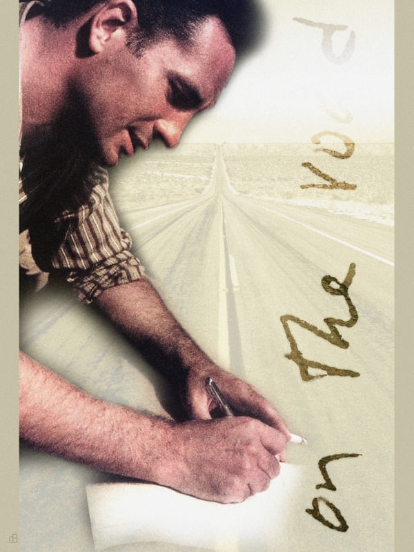 JACK KEROUAC - RETRATO COLAGEM SÉRIE ESCRITORES