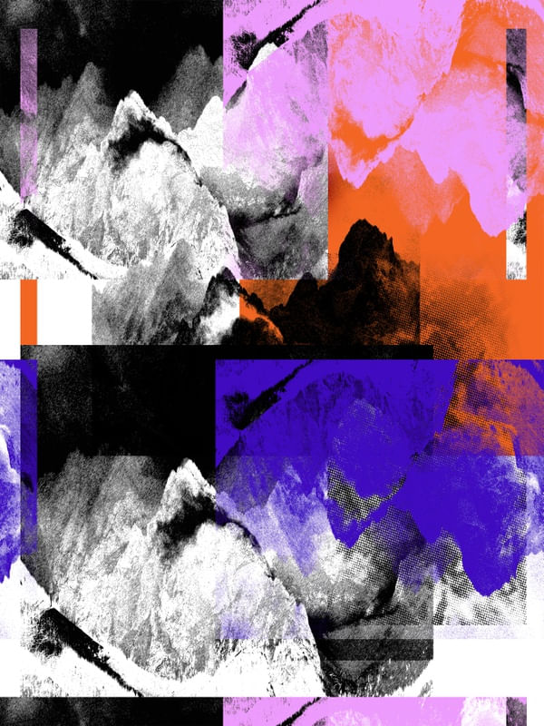 BLACK ABSTRACT PURPLE