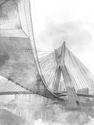 PONTE ESTAIADA AQUARELA 02