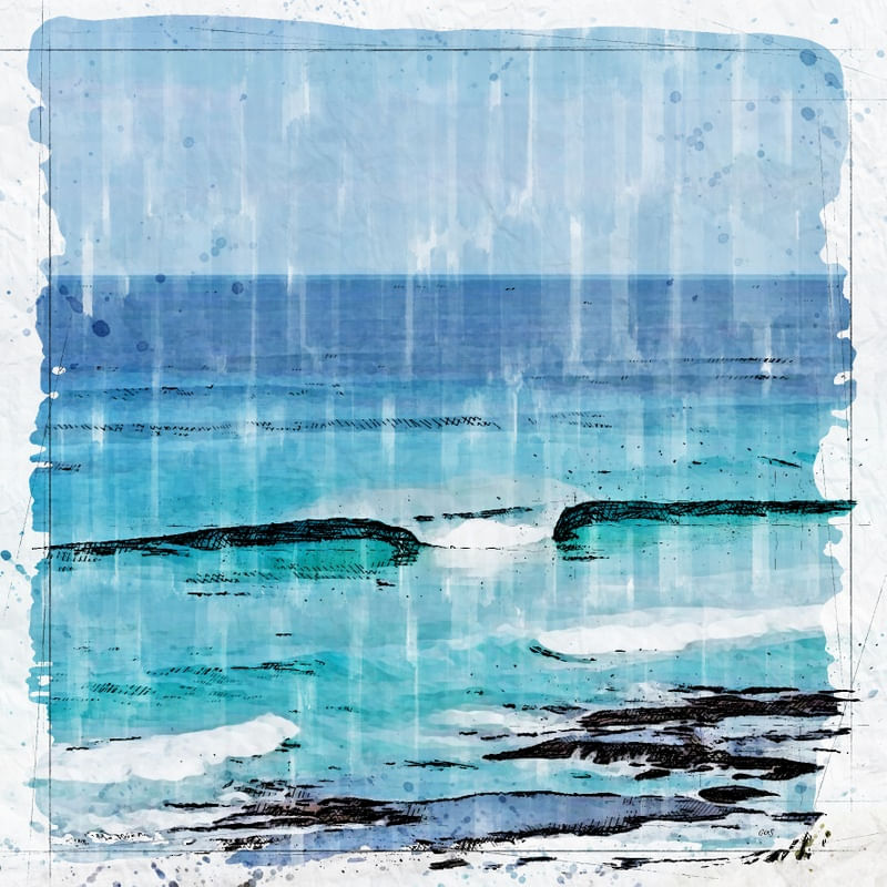 ONDA SOLITARIA AQUARELA