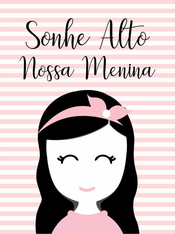 MENINA LISTRAS ROSA