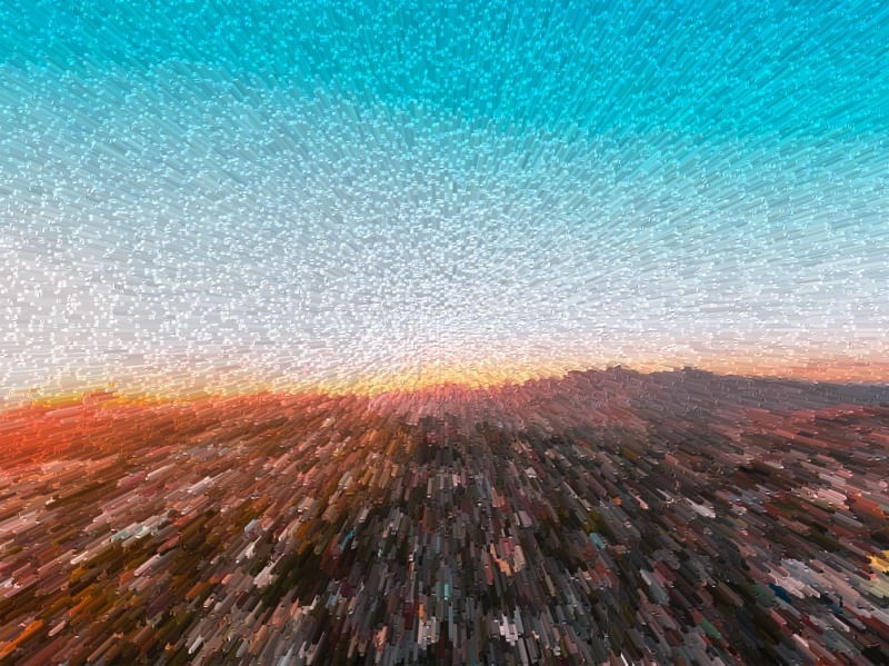 PÔR DO SOL LADRILHADO
