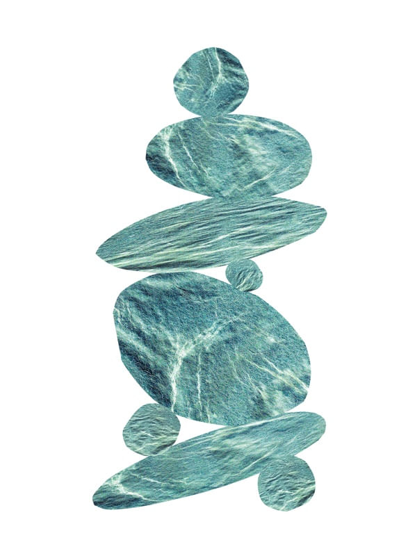 DELICATE BALANCE 3, TEAL