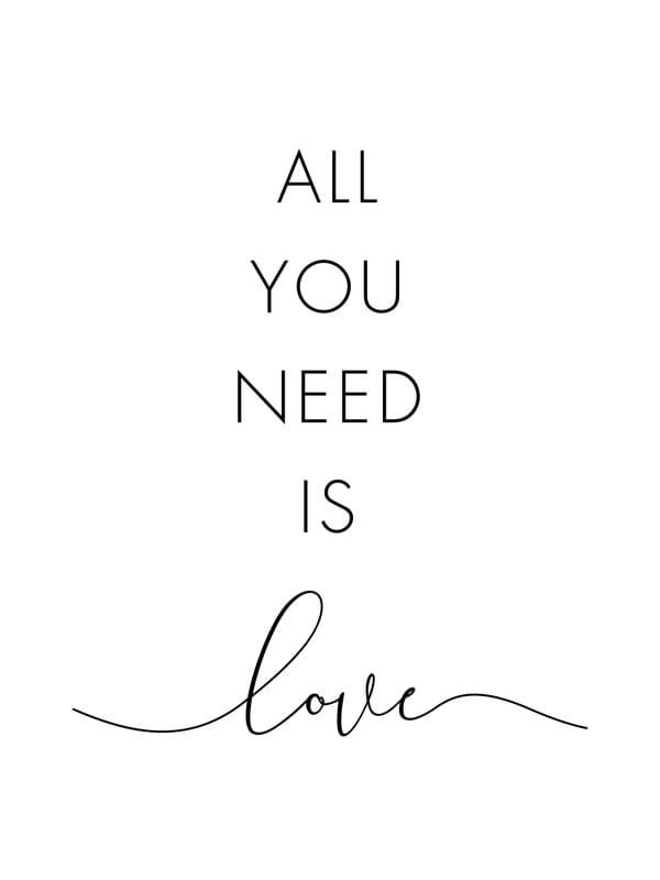 ALL YOU NEED IS LOVE QUOTE