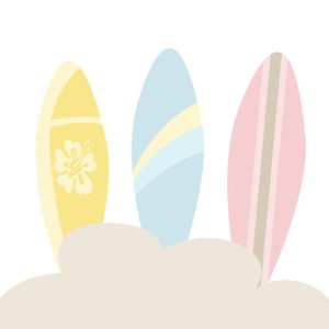 ARTE INFANTIL PRANCHAS SURFE