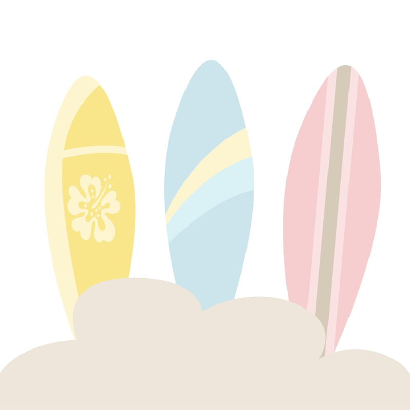ARTE INFANTIL PRANCHAS SURFE
