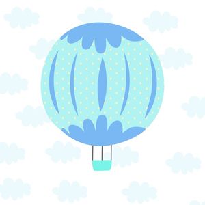 ARTE INFANTIL BALÃO AZUL