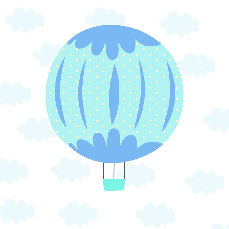ARTE INFANTIL BALÃO AZUL