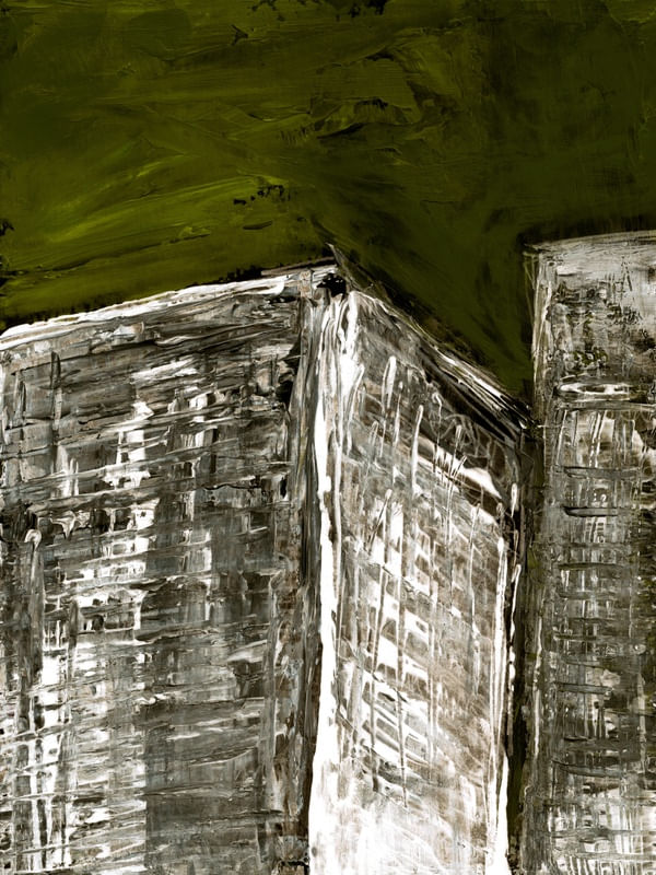 CITY VIEWS 1, OLIVE GREEN