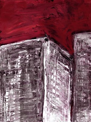 CITY VIEWS 1, CRIMSON RED