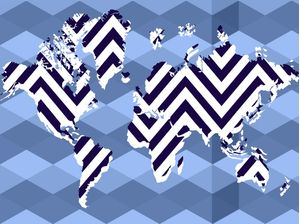 GEOMETRIC WORLD MAP