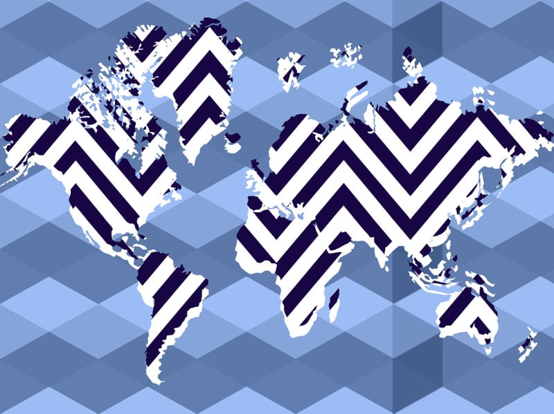 GEOMETRIC WORLD MAP