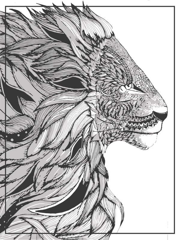 ZENTANGLE LION