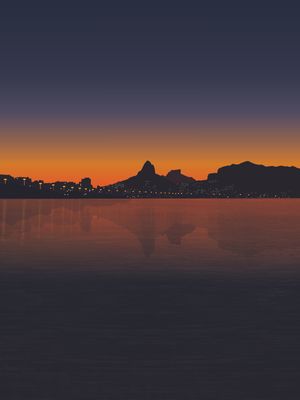 LAGOA ENTARDECER RETRATO