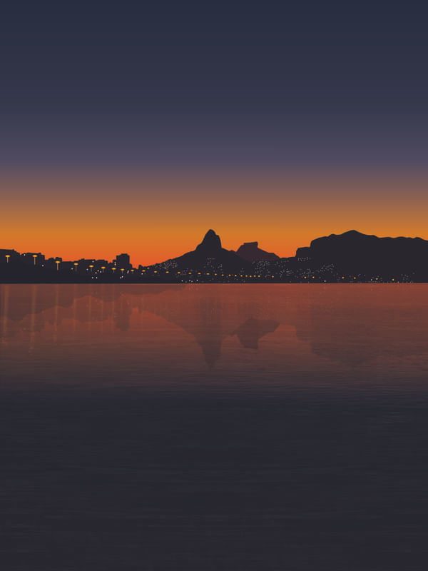 LAGOA ENTARDECER RETRATO