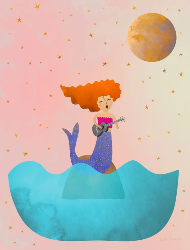 SEREIA COM UKELELE - ROSA