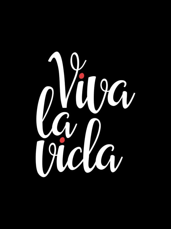 VIVA LA VIDA FUNDO PRETO
