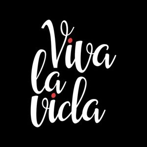VIVA LA VIDA FUNDO PRETO QUADRADO