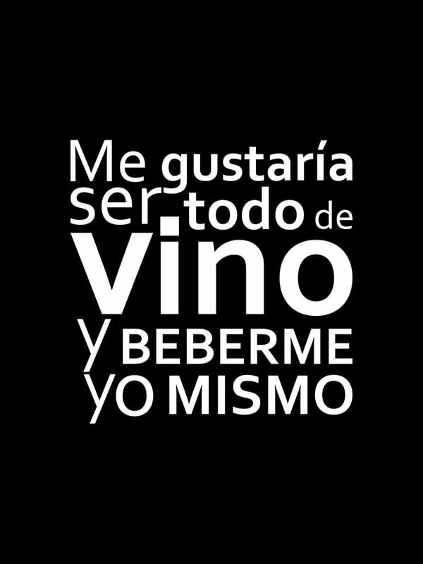 ME GUSTARÍA SER TODO DE VINO FONDO NEGRO