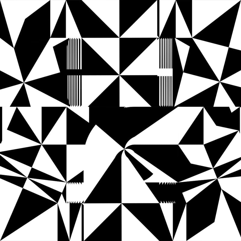 GEOMÉTRICO ABSTRATO PRETO E BRANCO PADRÃO