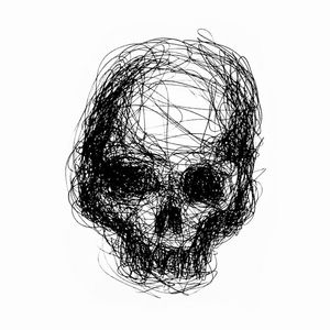 SKULL IN GESTUAL