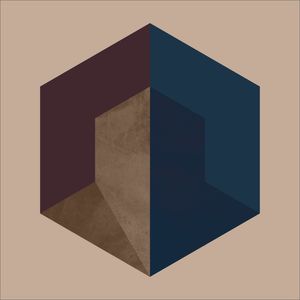CUBO CUBO MARROM E AZUL