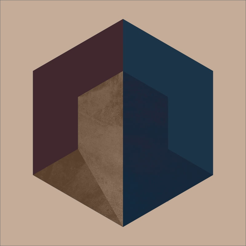 CUBO CUBO MARROM E AZUL