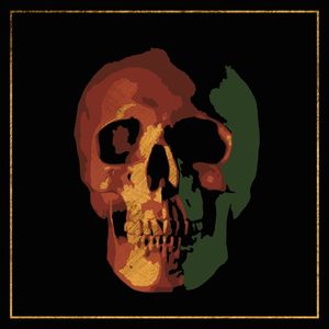 RED, GOLD AND GREEN SKULL
