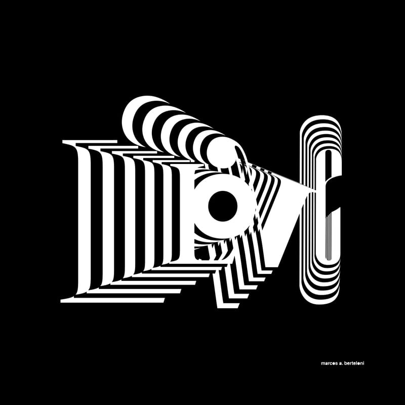 LOVE BLACK TYPE RETRO 03