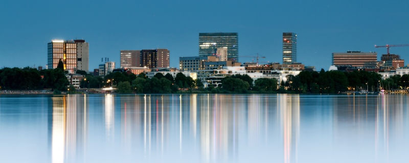 VISTA PANORÂMICA DO LAGO ALSTER