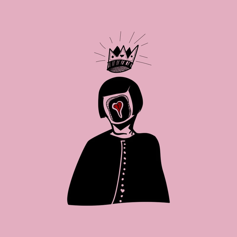 RAINHA DE CORAÇÃO FUNDO ROSA 2