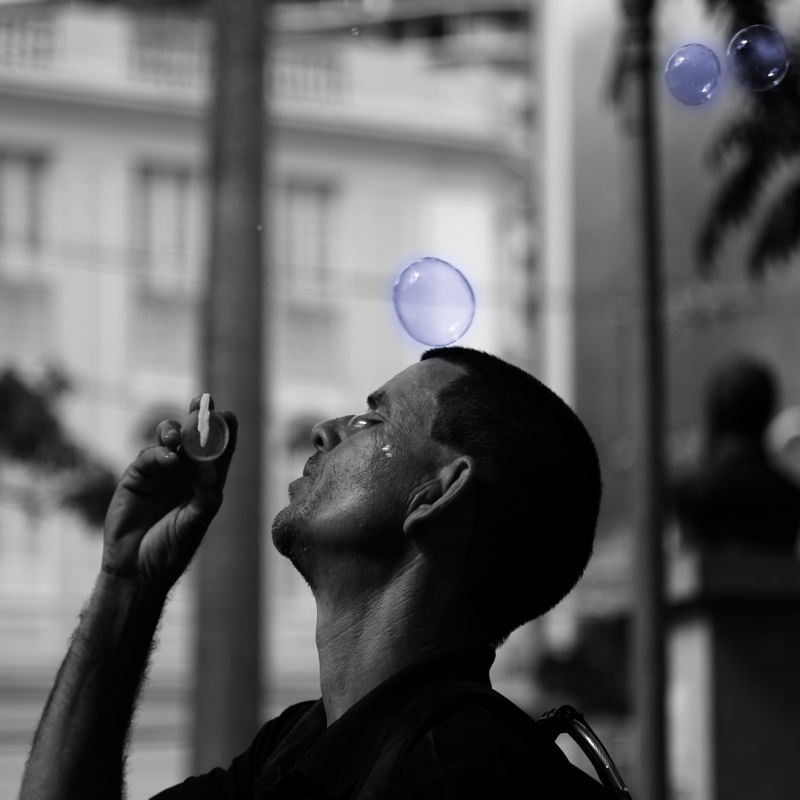 BOLINHA DE SABÃO AZUL