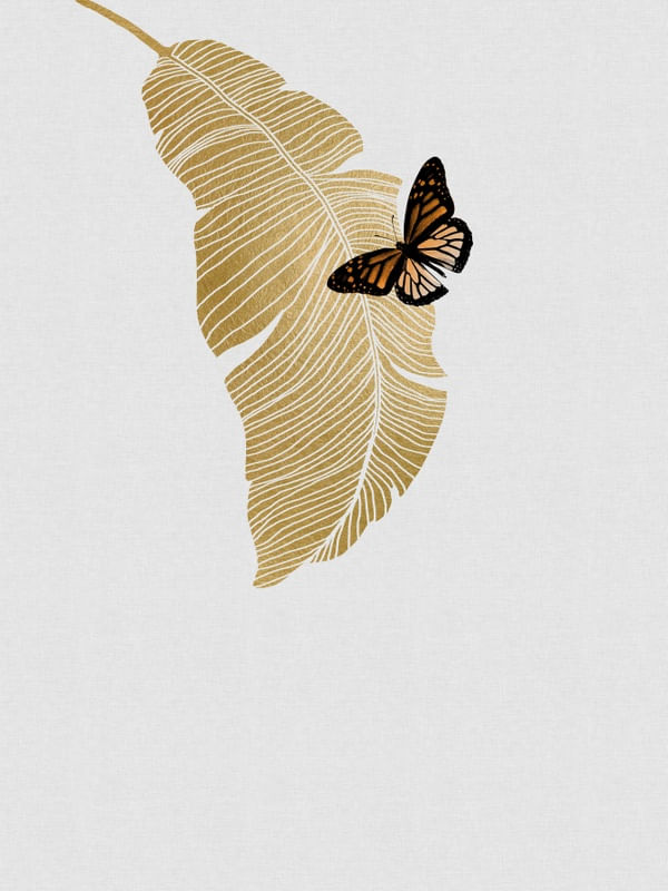 BUTTERFLY & PALM LEAF