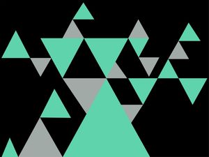 MODERN BLACK TRIANGLE ART